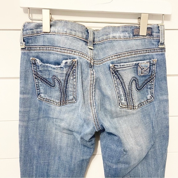 Citizens of Humanity | Distressed boho stretch #111 Low Waist Bootcut Jeans 25 - Picture 10 of 16